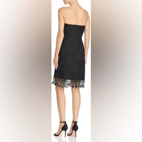 Sam Edelman Strapless Black Lace Pineapple Dress - Picture 2 of 9